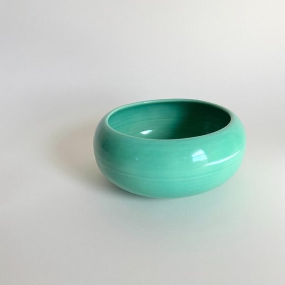 Pacific Pottery Vintage Turquoise Ceramic Bowl – Glossy Glazed Pottery, Marked 1 - Picture 6 of 6
